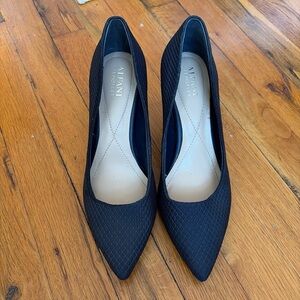 Navy Textured Classic Pumps